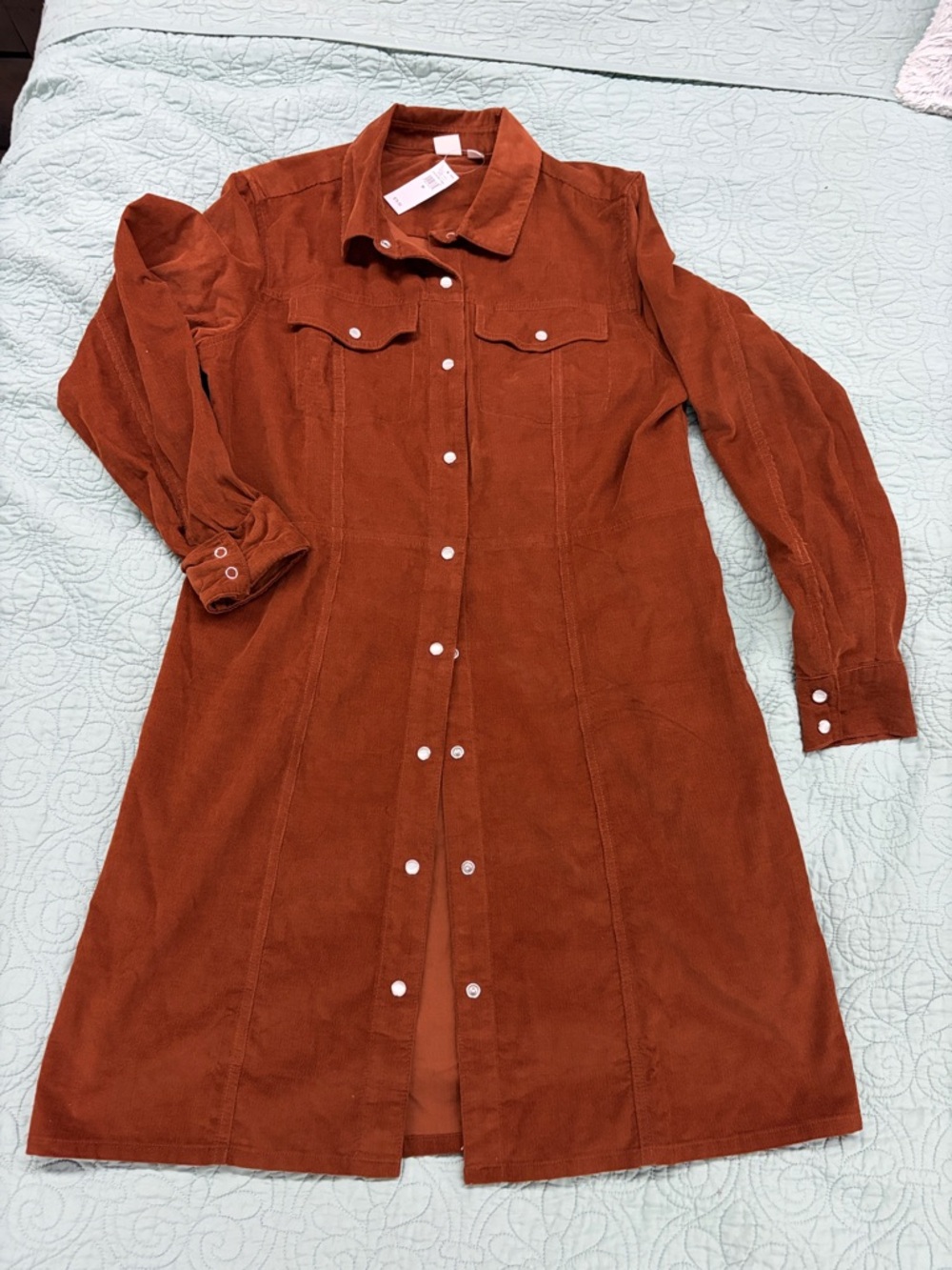 GAP Rust Brown Corduroy Button-Front Shirt
